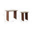 Kip Nested Travertine & Acacia Wood Side Tables