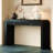 Console Table With Fluted Drawer Front, Entryway Table With Curved Corners & Thick Legs, Sturdy Sofa Table-1816349769