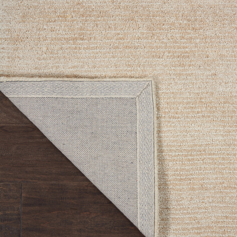 Tapis touffeté à la main beige Mevlude, Rectangle 5 pi 3 po x 7 pi 5 po