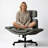 Cross-Legged Office Chair With Adjustable Armrests, Seat Height & Removable Headrest-1538526801