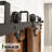 Black Rustic Diamond Design Double Track Bypass Barn Door Hardware Kit For Two Use( Door Not Included)-1253524381