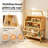 2-Tier Wooden Hamster Cage with Storage Shelf Indoor Large Guinea Pig Cage House and Habitat