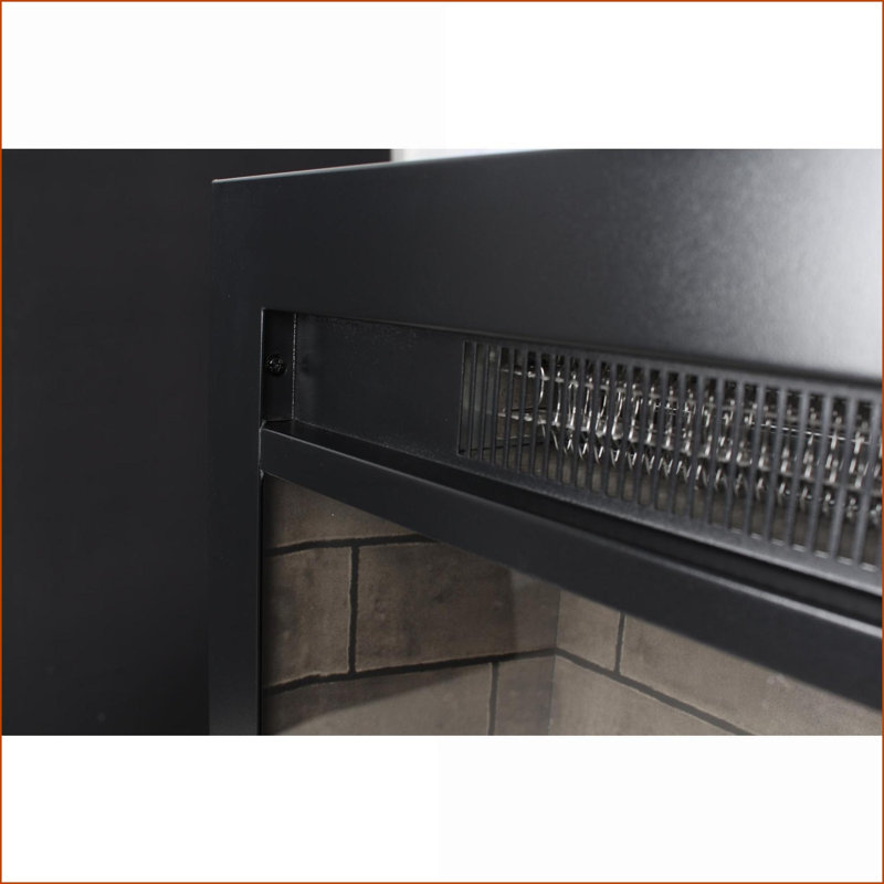 Electric Fireplace Insert, 28 Inch Multicolor Flames | Tempered Glass+Sheet Metal | Vent Free