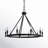 Calvin 10-Light Dimmable Steel Wagon Wheel Chandelier with Sloped Ceiling Compatibility
