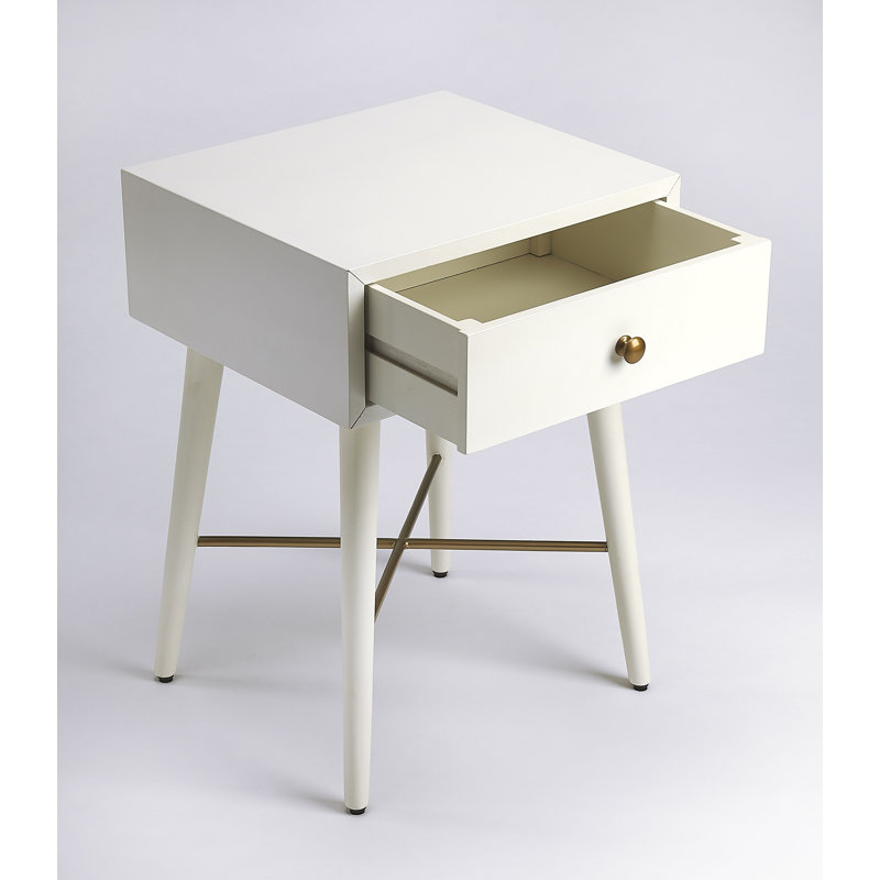 Chaya 1 Drawer Nightstand, White