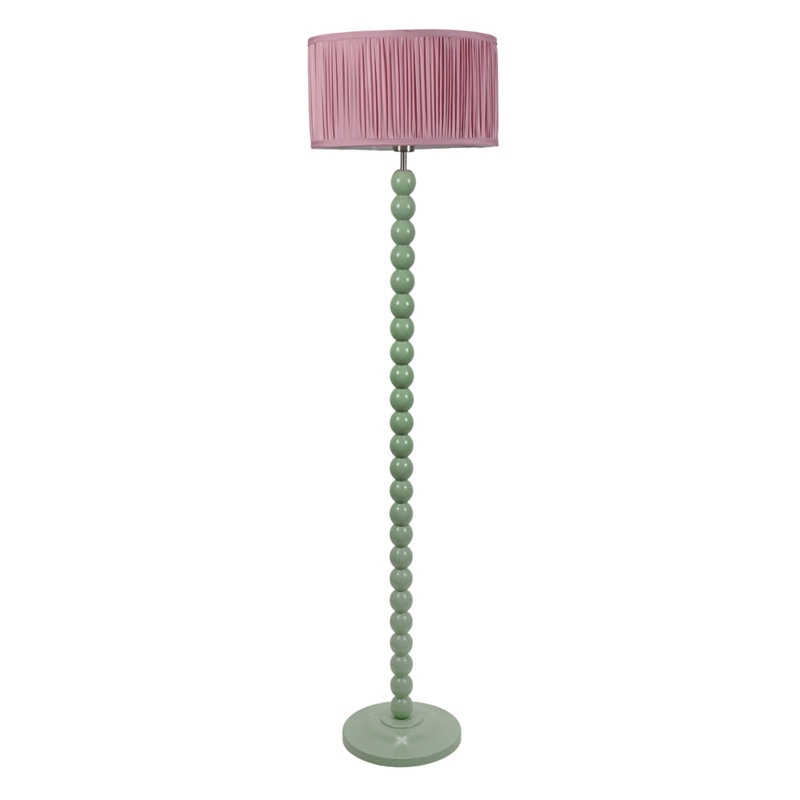 Grenada 145cm Traditional Floor Lamp, Pink, Green, Yes