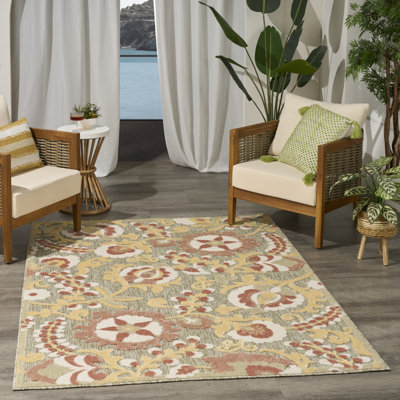 Anathea Floral Indoor / Outdoor Area Rug