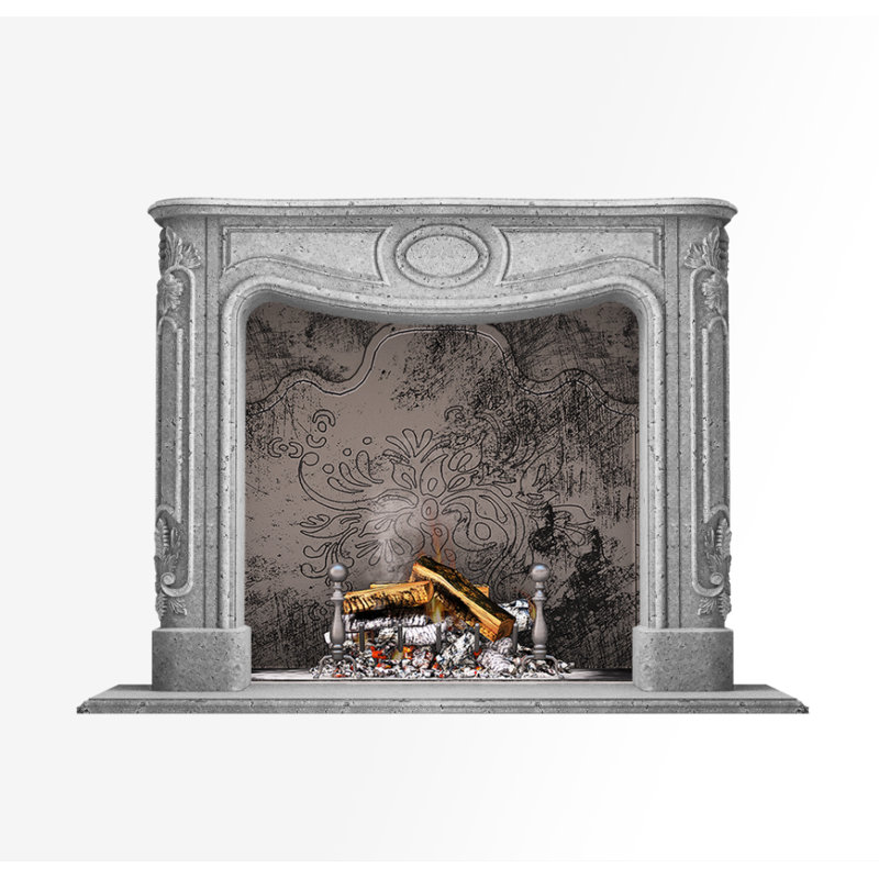 Florence Fireplace Surround, Gray Old World