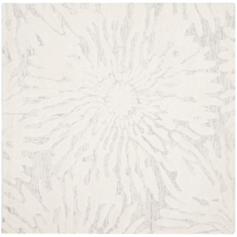 Jefferson Hand Tufted Wool Abstract Rug, Square 5'
