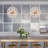 6-Light Glam Sputnik Sphere Chandelier With Flower Glasses Accent