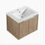 Armoire de salle de bain avec lavabo, portes à fermeture en douceur, fixation flottante, 24 po pour petite salle de bain