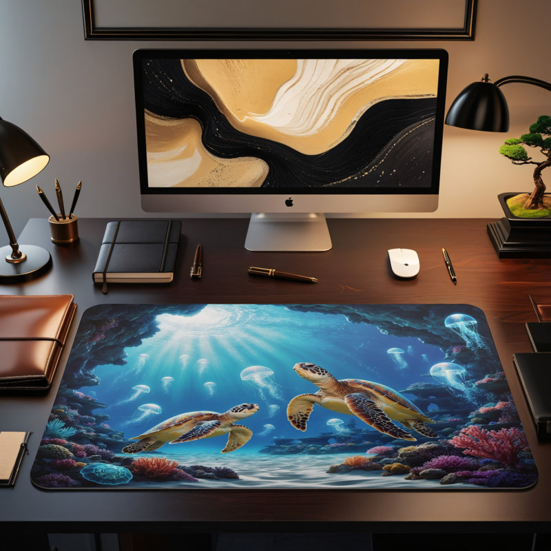 Polyester Desk Pad, 31.5x15.5