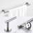 3 Bathroom Hardware In Sus304 Stainless Steel, Brushed Nickel, Wear- Bath Shower (toilet Paper Holder, Towel Bar, Robe Hook Resilient (robe Hook, Toilet Bar-259737102