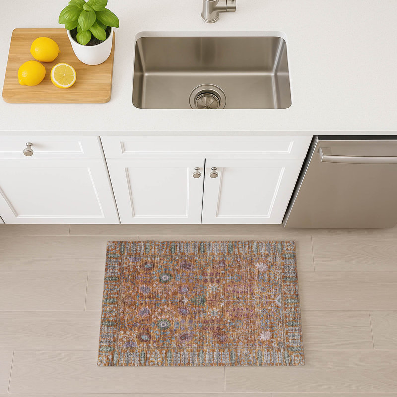 Tapis intérieur / extérieur lavable à la machine Kaczor ACN2231 Global, Rectangle 1 pi 8 po x 2 pi 6 po