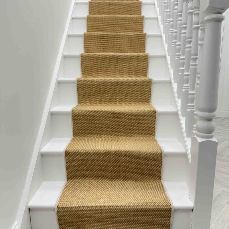 Stair Runner Solid Colour Flatweave Area Rug, Runner 60 x 480 cm