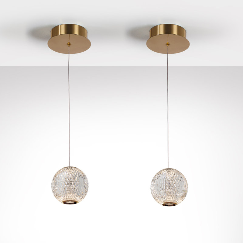 Sarmiento 1 - Light Gold/Clear LED Single Pendant