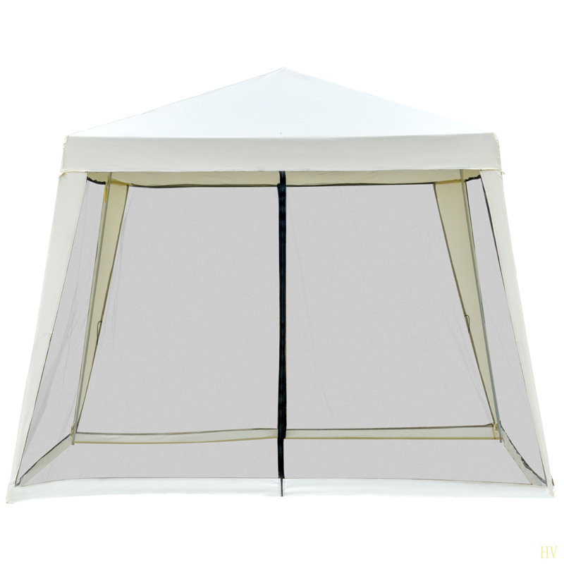 Auvent extérieur de 10 pi x 10 pi Outsunny, Blanc, crème