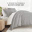 Ensemble de housse de couette ultradouce à rayures par Simply Soft-24357404