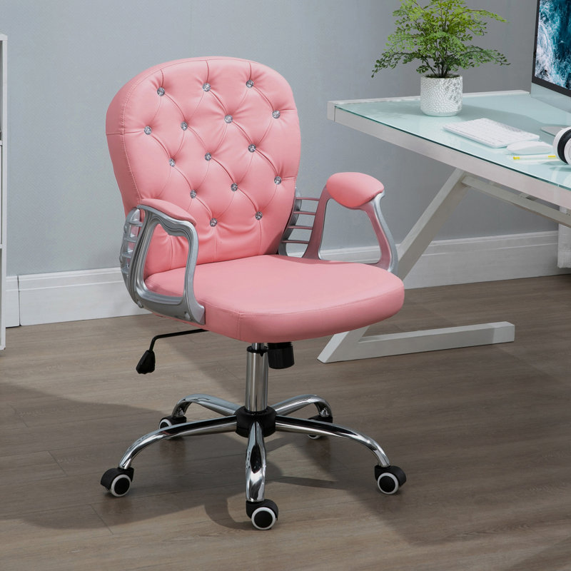 Chaise de bureau en polyuréthane, Rose