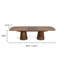 Table de salle à manger Cid Naj, plateau extensible 95-118 pouces, bois de noyer brun