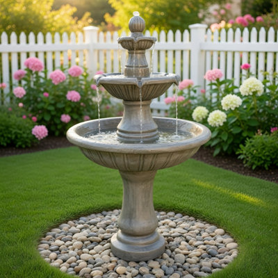 Fontaine d'extérieur moderne 51,5 "à 3 niveaux