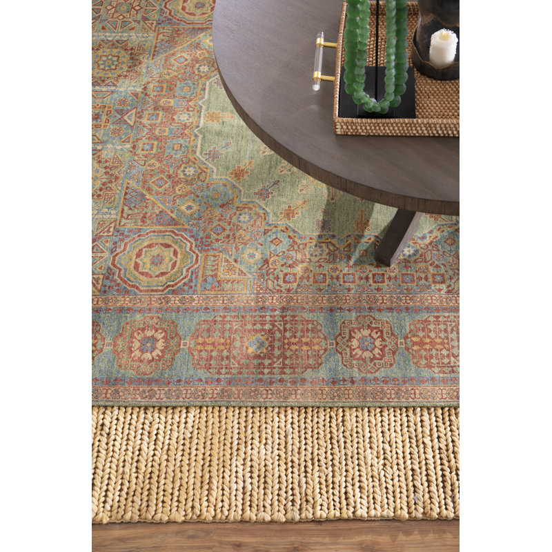 Mamluk Wool Oriental Area Rug, Rectangle 9' x 12'