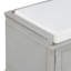 Banc de rangement avec 2 tiroirs et 2 armoires, banc à chaussures avec coussin amovible pour le salon, vestibule (gris délavé)-130150987