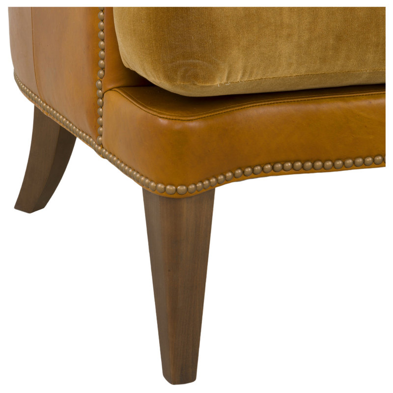 Fauteuil à oreilles Phoenix, Mica, Petit étain, Selle 1115