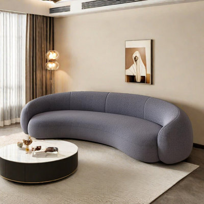 Modern Simple Cream Style Curved Sofa