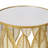 Brithny Fully Assembled Stainless Steel Top End Table (Set of 2)