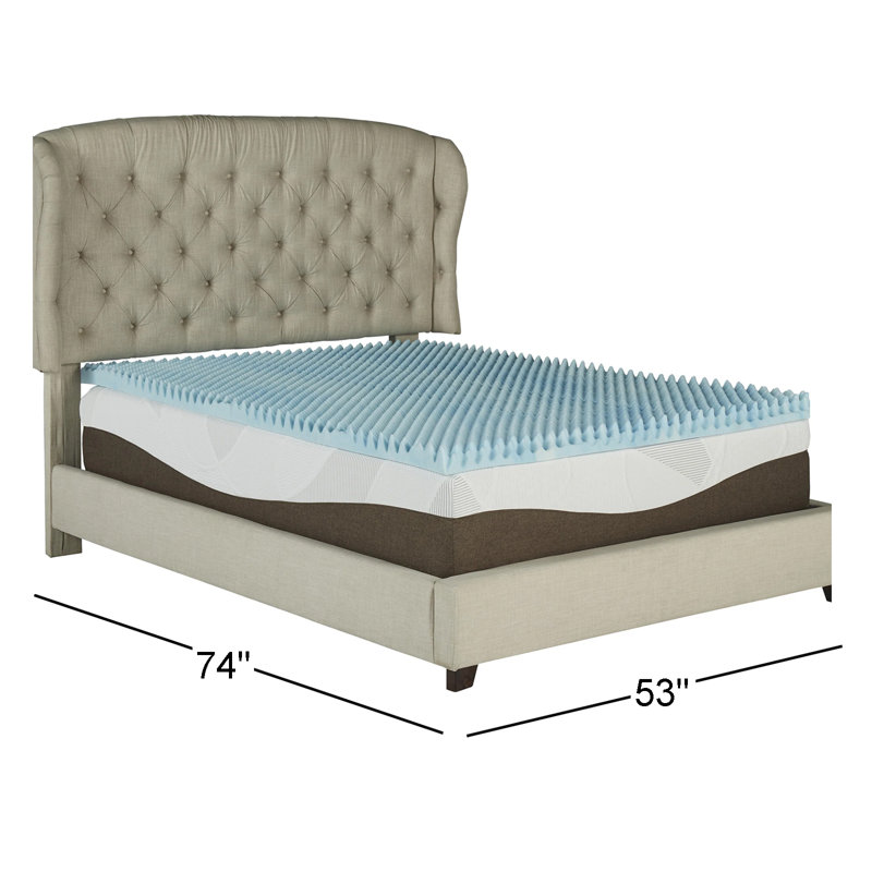 Wayfair Sleep™ 2" Reversible Medium Gel Memory Foam Mattress Topper, Full
