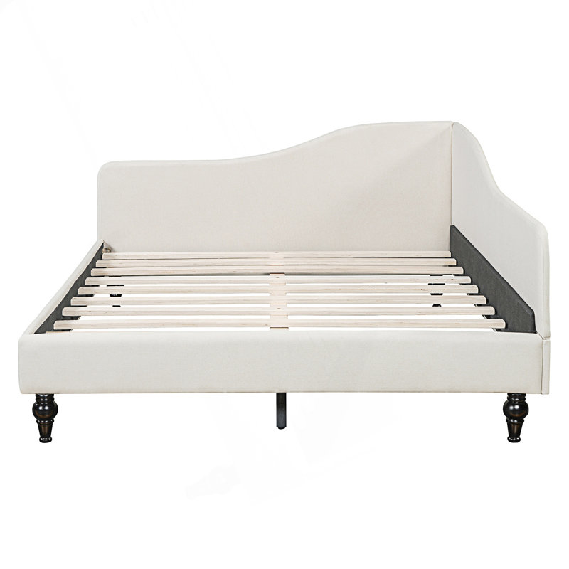 Full Size L-Shaped Daybed, Day Bed, Beige, Full/Double