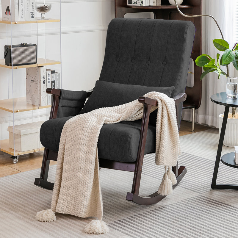 Chaise berçante Kastytis, Gris anthracite