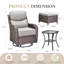 Ensemble de conversation d'extérieur 5 pièces avec chaises berçantes pivotantes en osier, repose-pieds et table d'appoint Deb-1811363671
