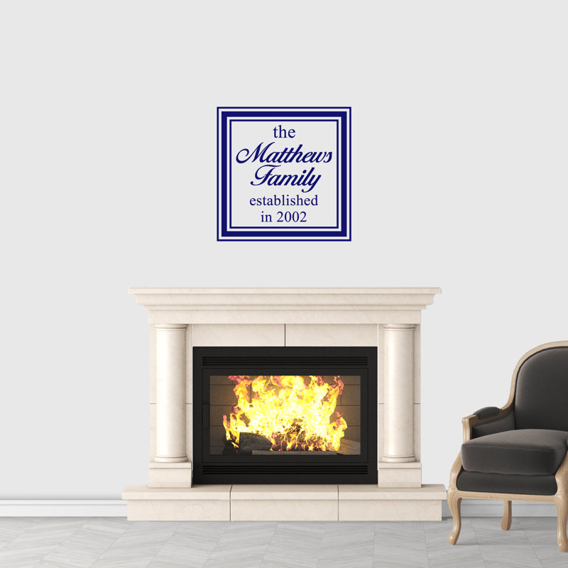 Text & Numbers Wall Decal, Navy Blue, Yes