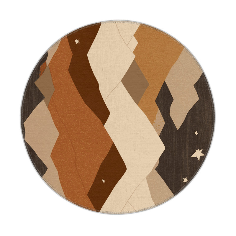 Starlit Ravine Indoor And Outdoor Area Rug, Round 5'