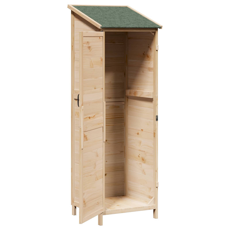 Vidaxl Garden Shed Engineered Wood Outdoor Storage For Tools Supplies Wooden, Natural