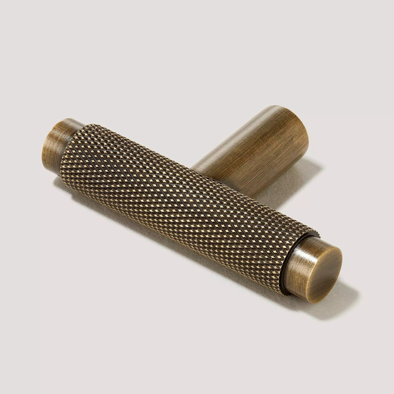 Poignée simple en T Kepler, Laiton antique