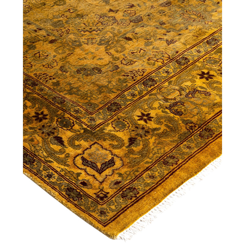Overdyed One-of-a-Kind 4' 2" X 6' 3" Hand Knotted Area Rug