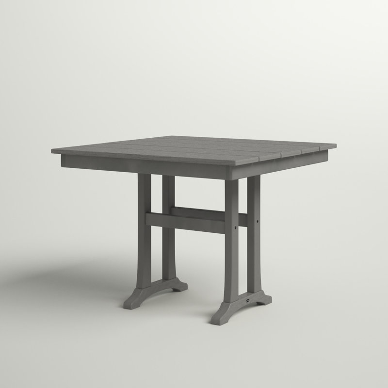 Farmhouse Trestle Dining Table, Slate Gray