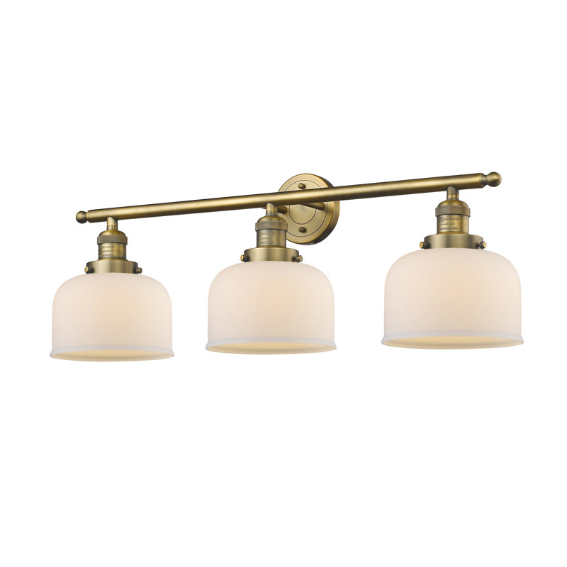 Chaparro Armed Sconce, Matte White Cased, 11" H x 32" W, Brushed Brass