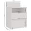 Taahir 2-Drawer Bedside Table with Open Shelf 40 cm Grey