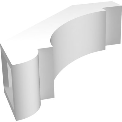 3"W x 10"D x 10"H Standard Aspen Architectural Grade PVC Knee Brace
