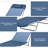 Folding Chaise Lounge Pool Chair, Patio Sun Tanning Chair, Outdoor Lounge Chair With 6-Position Reclining Back, Breathable Mesh Seat, And Headrest For Beach, Yard, Patio, Blue