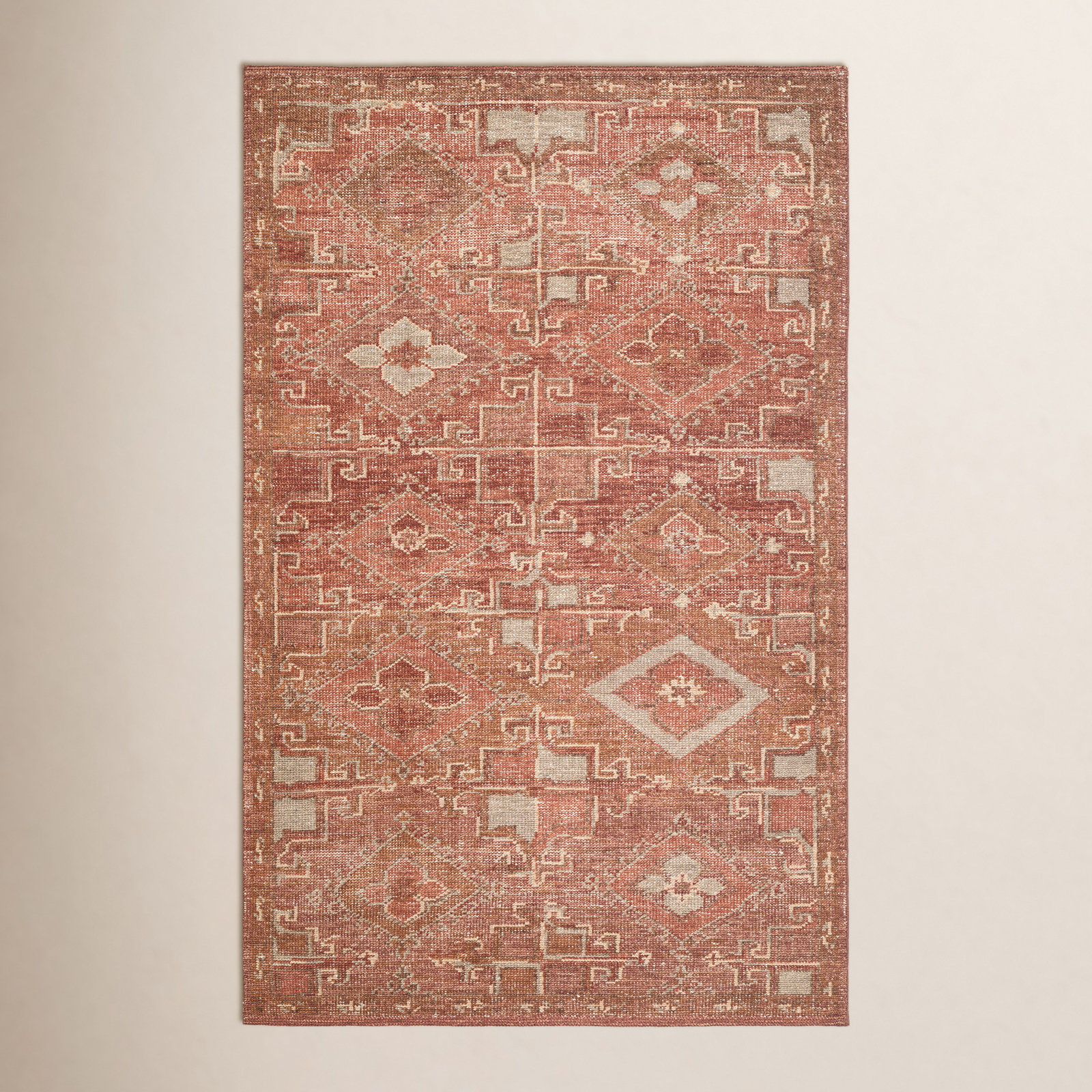 Maeve Hand-Knotted Geometric Wool Rug, Rectangle 3' x 5'