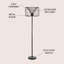 Lampe sur pied traditionnelle 61 po Carnesville