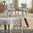18.3'' Seat Height Modern Upholstered Wingback Dining Chair with Solid Wood Legs-1650073233