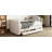 Twin Size Upholstered Daybed With Trundle And 3 Storage Drawers, Space-Saving Short-Haired Linen Fabric Sofa Bed For Guest Room, Living Room,-1352746415