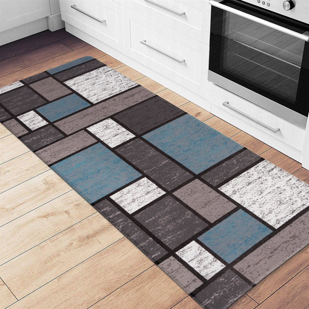 Colorful Star Anti Fatigue Kitchen Rug Leather Runner Mat Waterproof Non  Slip Cushioned Kitchen Floor Mats Memory Foam Padded Kitchen Comfort Mat  for