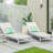 Outdoor Mesh Chaise Lounges  2  - White, Aluminum, Hand Crafted White Mesh, Handmade  2